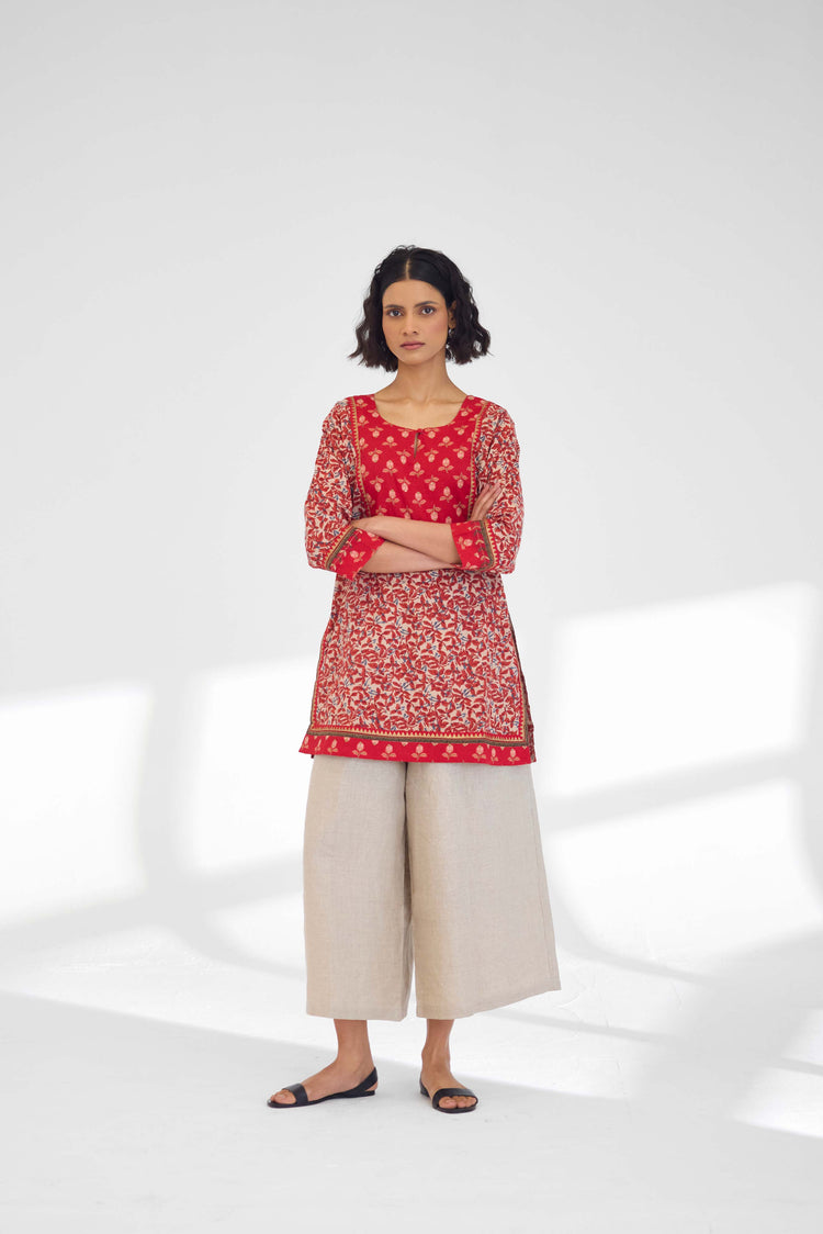 Rozana Kurti Cream Orange (9926568509739)