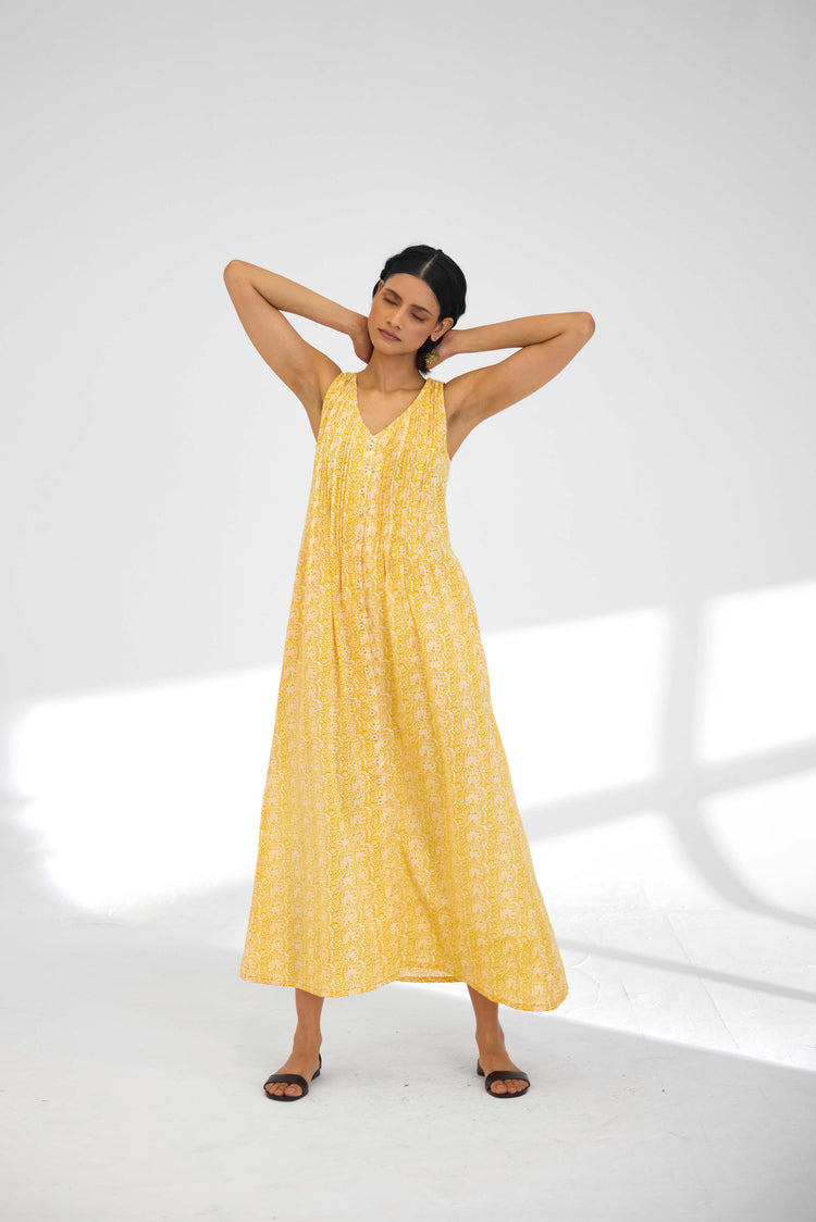 Iris Dress Yellow (9926523846955)