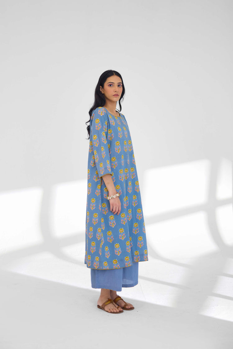 Ora Kurta Steel Blue (9926463127851)