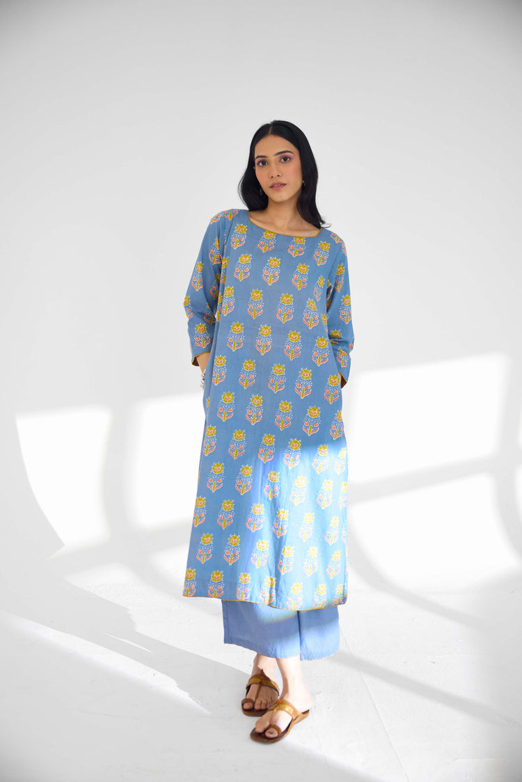 Ora Co-ord Set Steel Blue (9926601900331)