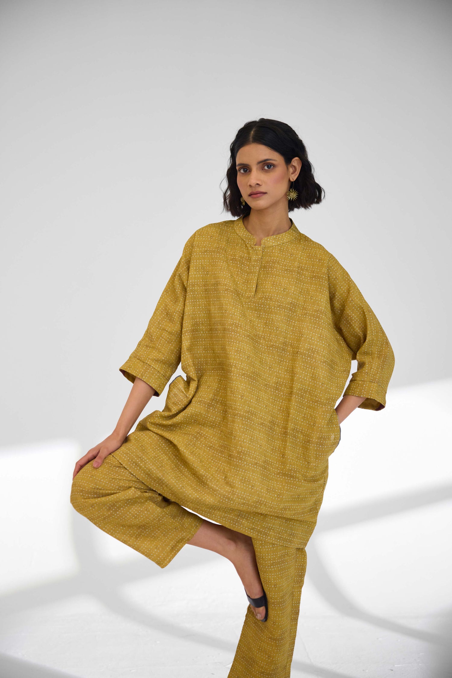 Boxy  Kurta Ochre (9926476103979)