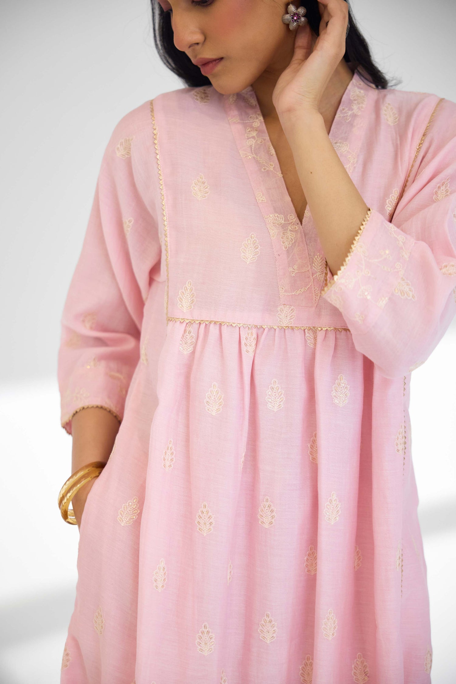 Meera Kurta Baby Pink (9926145311019)