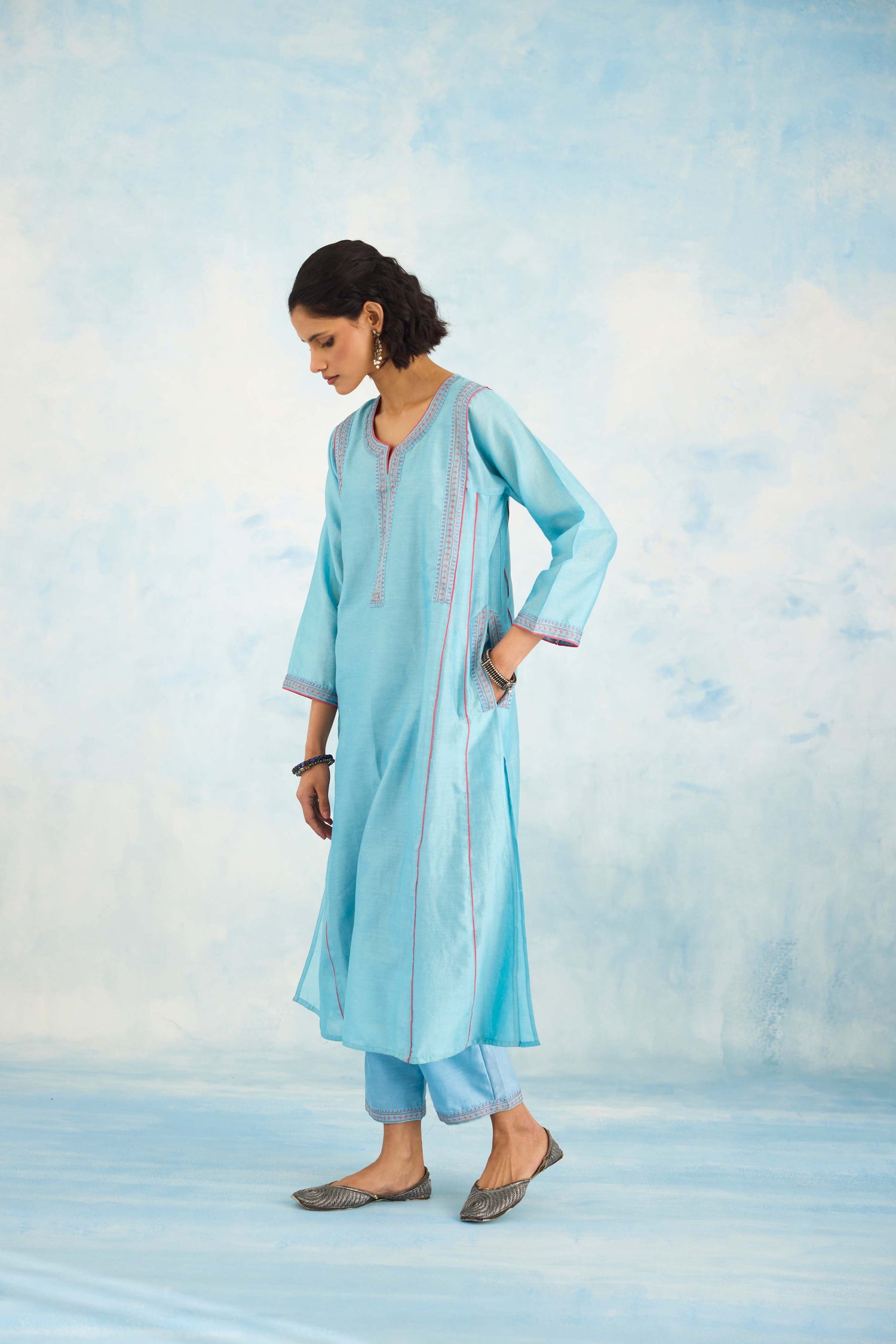 Tulsi Kurta  Light Blue (9926213468459)