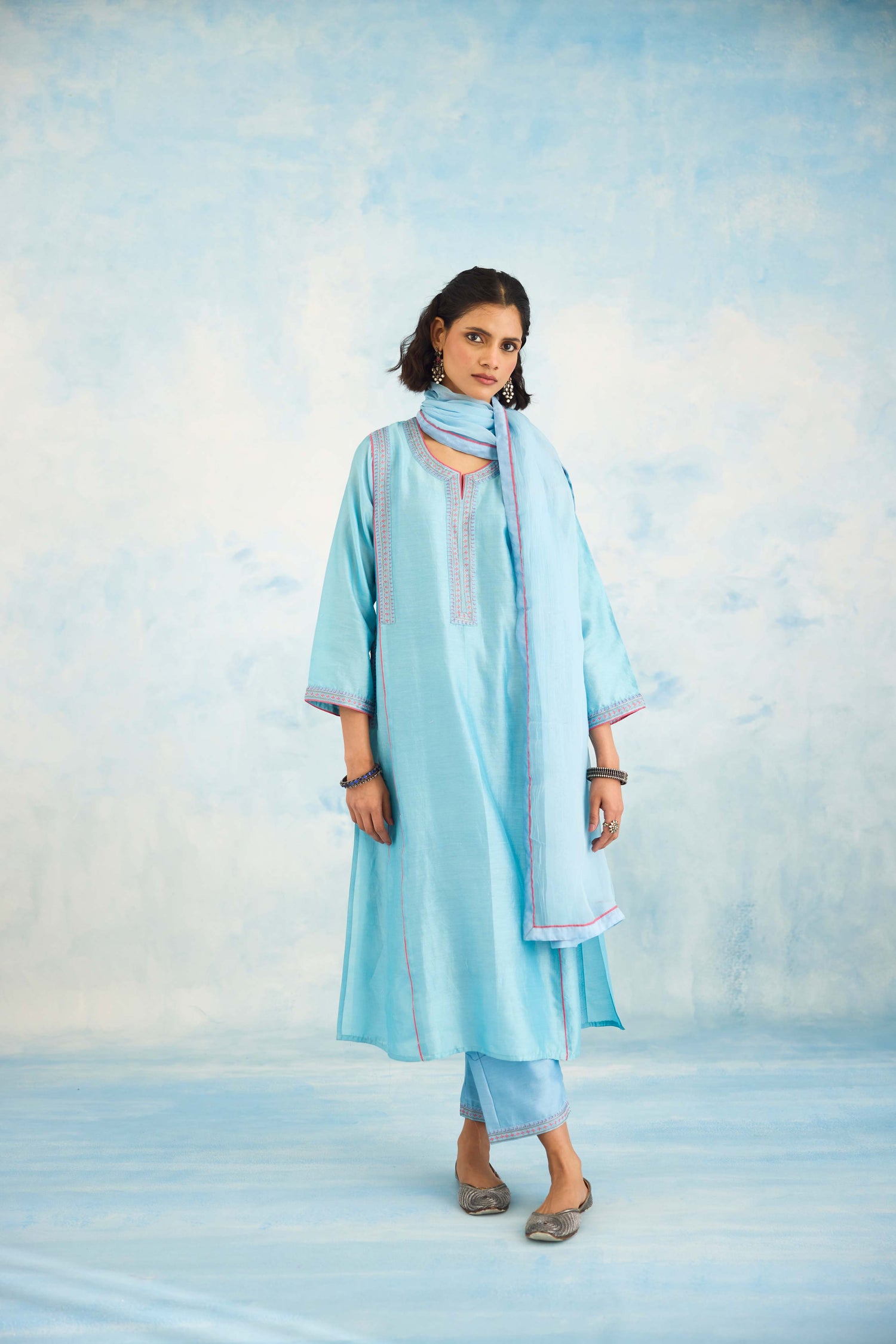 Tulsi Kurta  Light Blue (9926213468459)