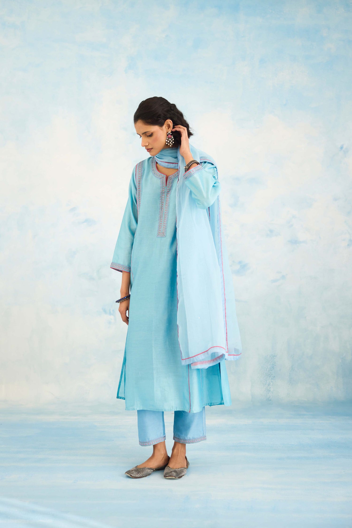 Tulsi Dupatta  Light Blue (9926221365547)