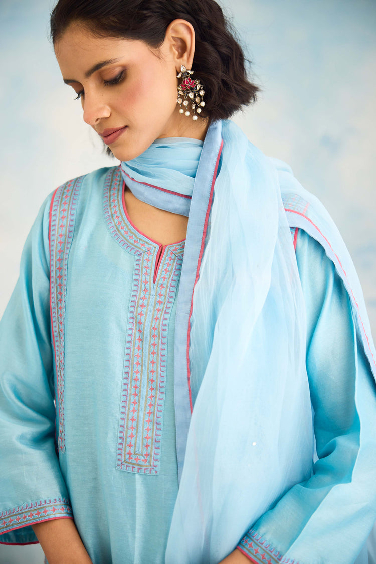 Tulsi Dupatta  Light Blue (9926221365547)