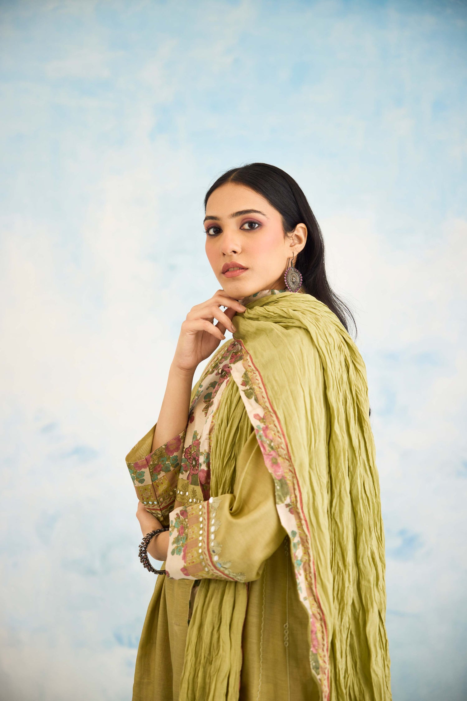 Rozana Dupatta Pista Green (9926369804587)