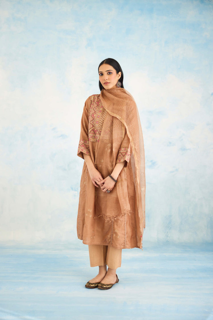 Tulsi Dupatta Rose Gold (9926444286251)