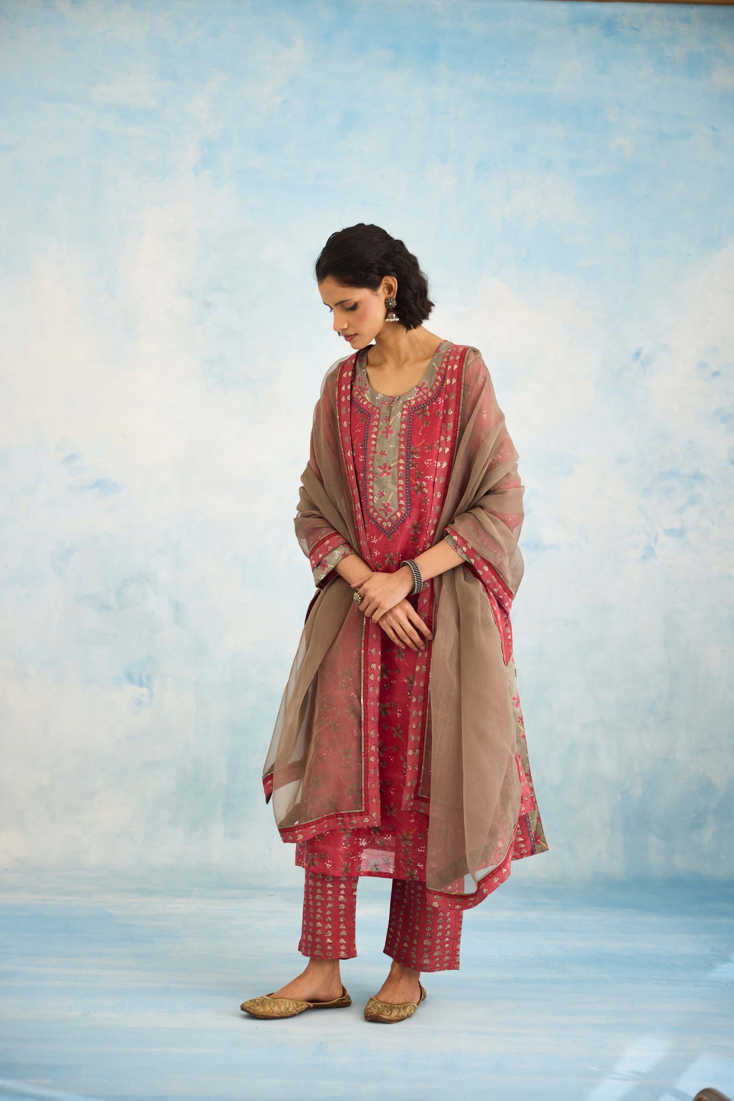 Medh Dupatta Grey (9925477990699)