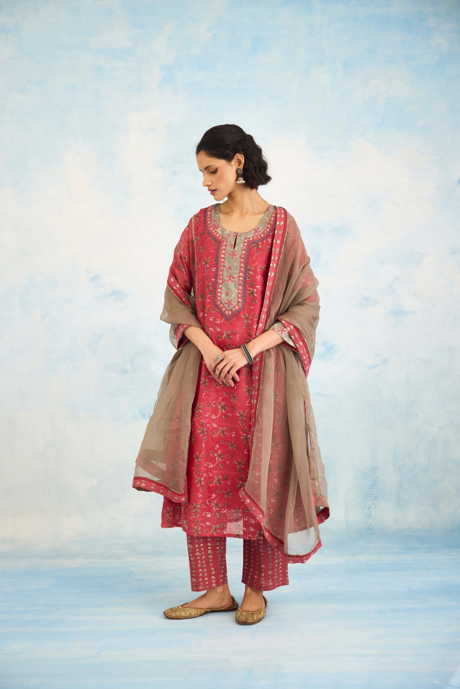 Medh Dupatta Grey (9925477990699)