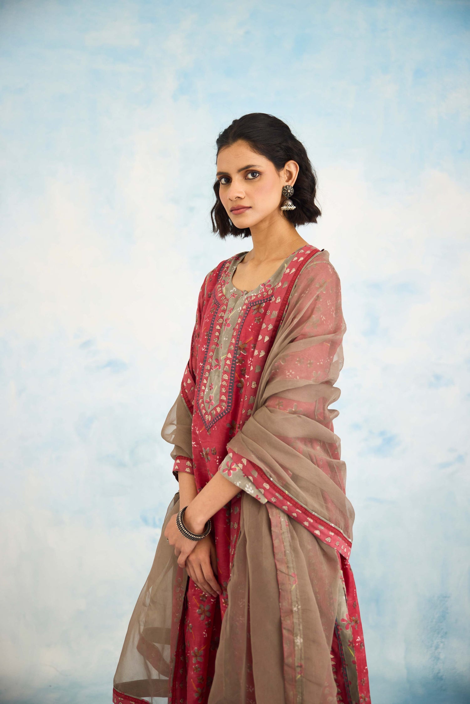 Medh Dupatta Grey (9925477990699)