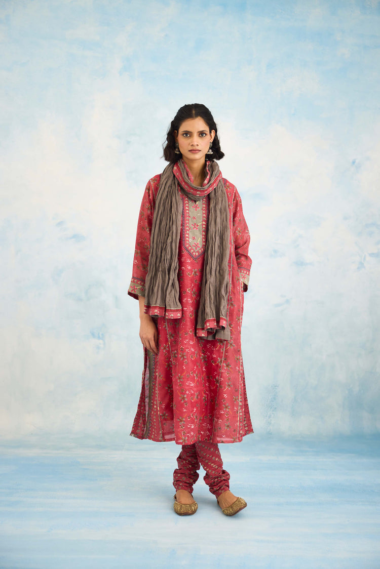 Adya Kurta Dark Peach Grey (9925430935851)