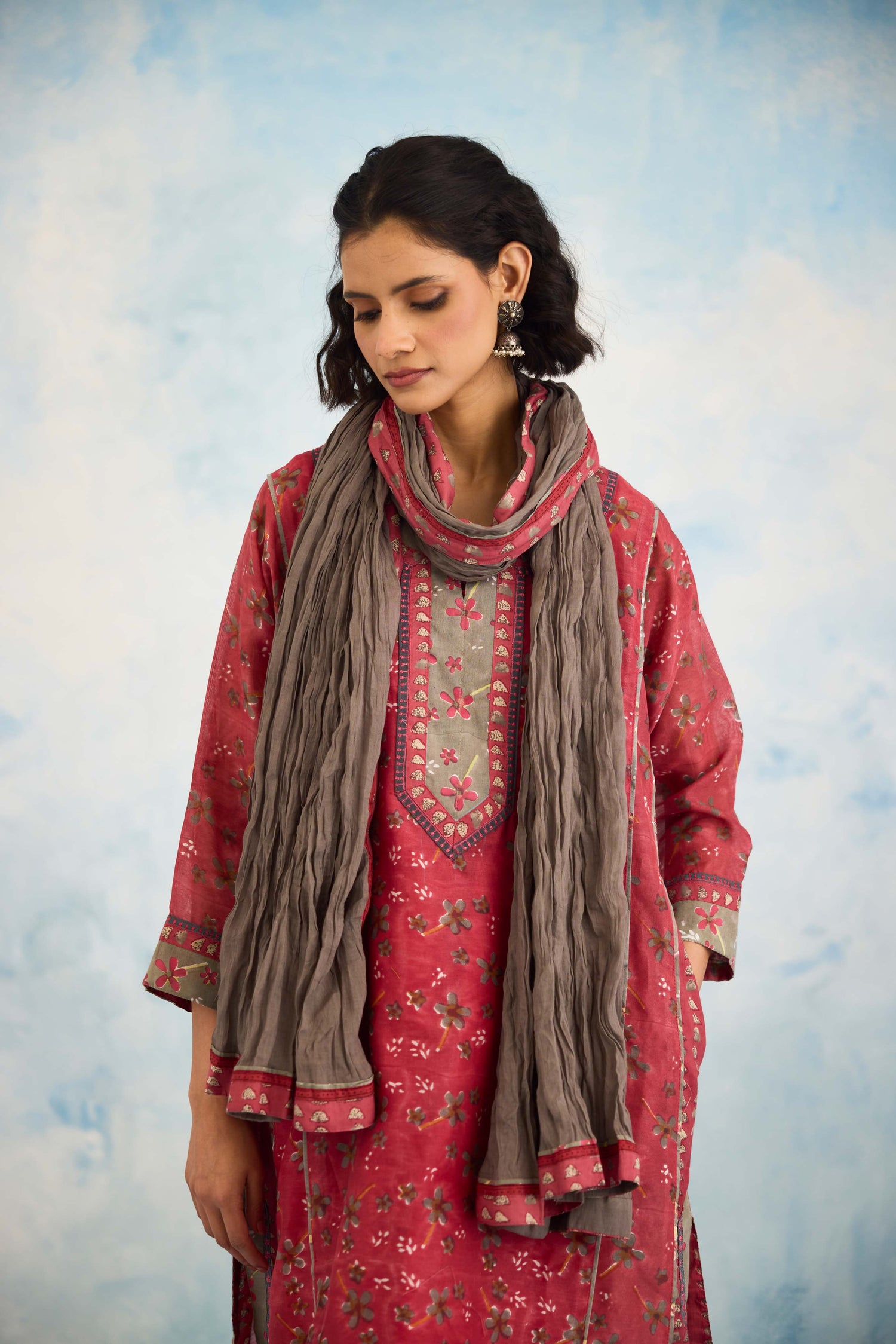 Rozana Dupatta Grey (9925478416683)