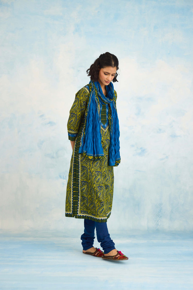 Anu Kurta Green Blue (9925589762347)