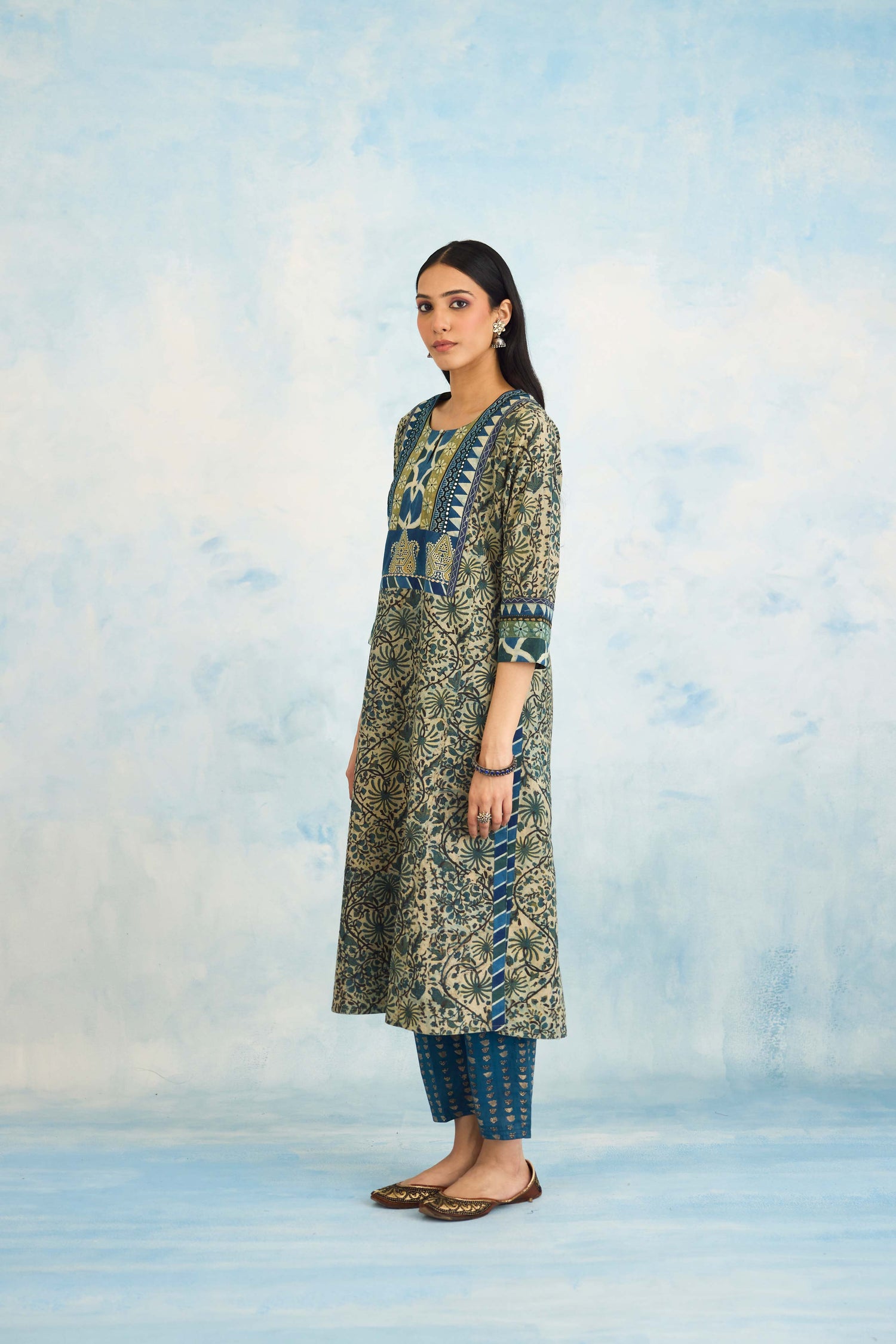 Rozana Kurta Blue (9925643272491)