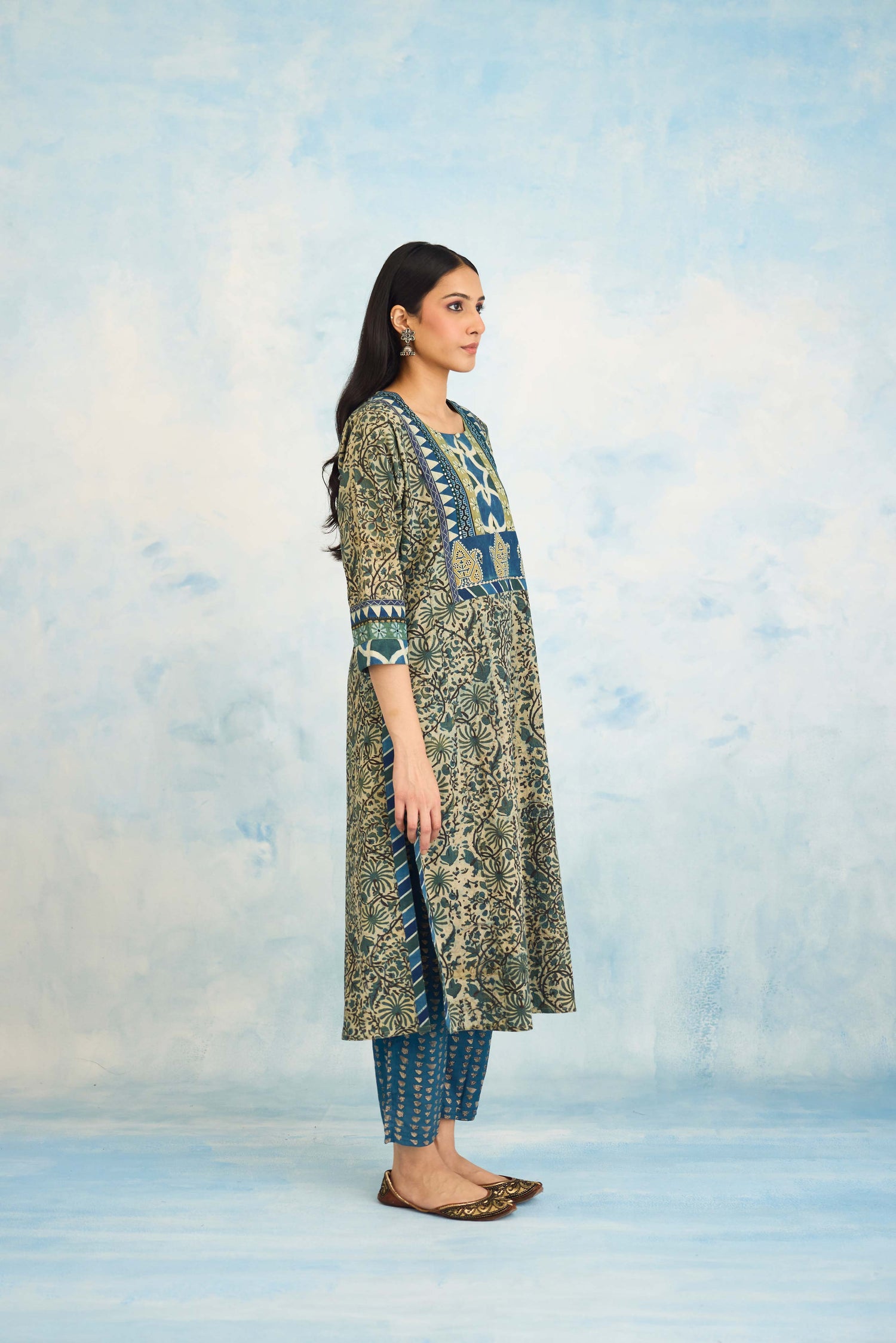 Rozana Kurta Blue (9925643272491)