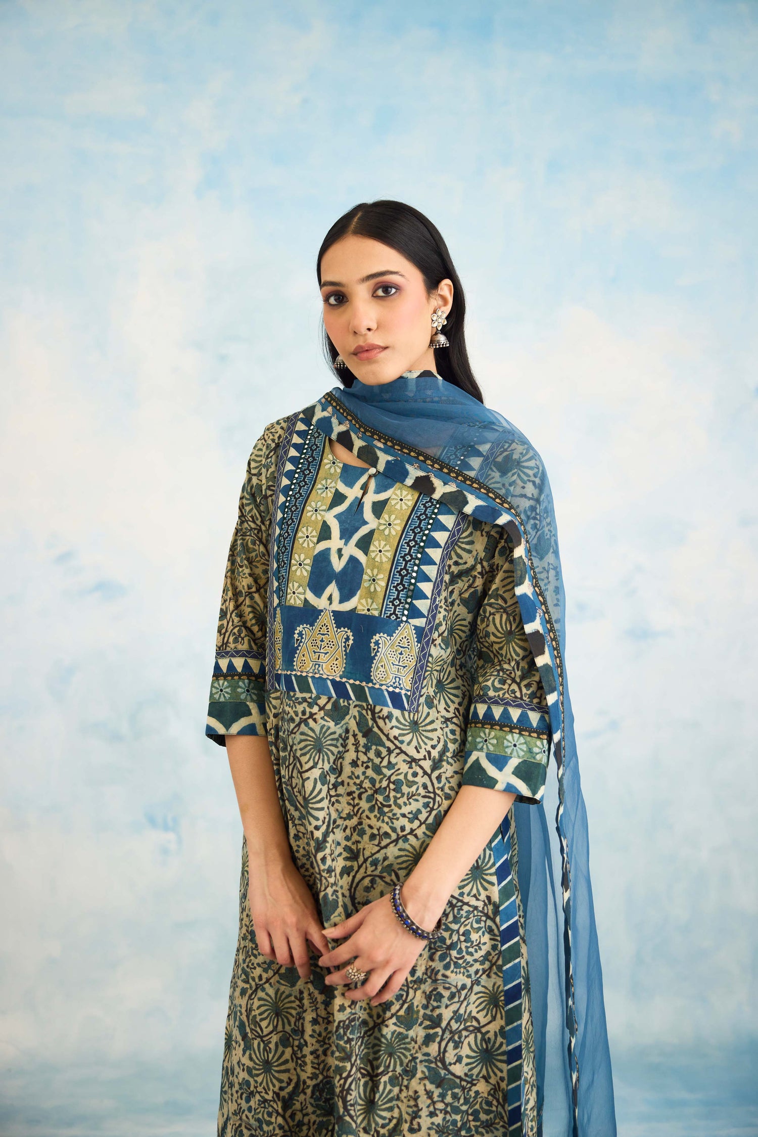 Rozana Kurta Blue (9925643272491)