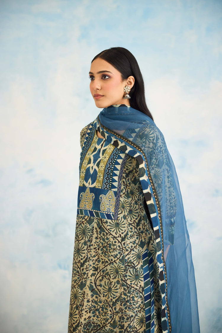 Medh Dupatta Blue (9925677154603)