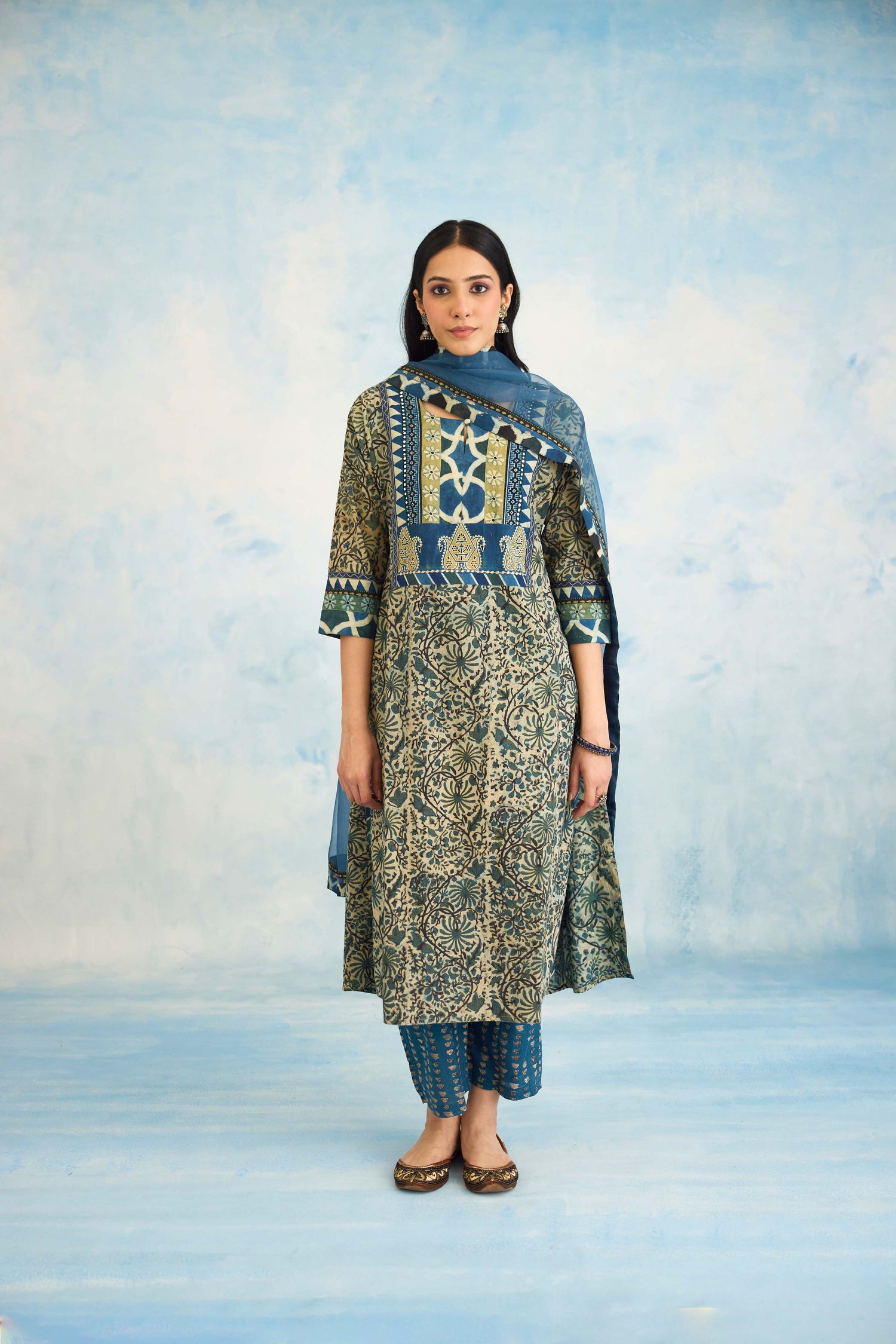 Rozana Kurta Blue (9925643272491)