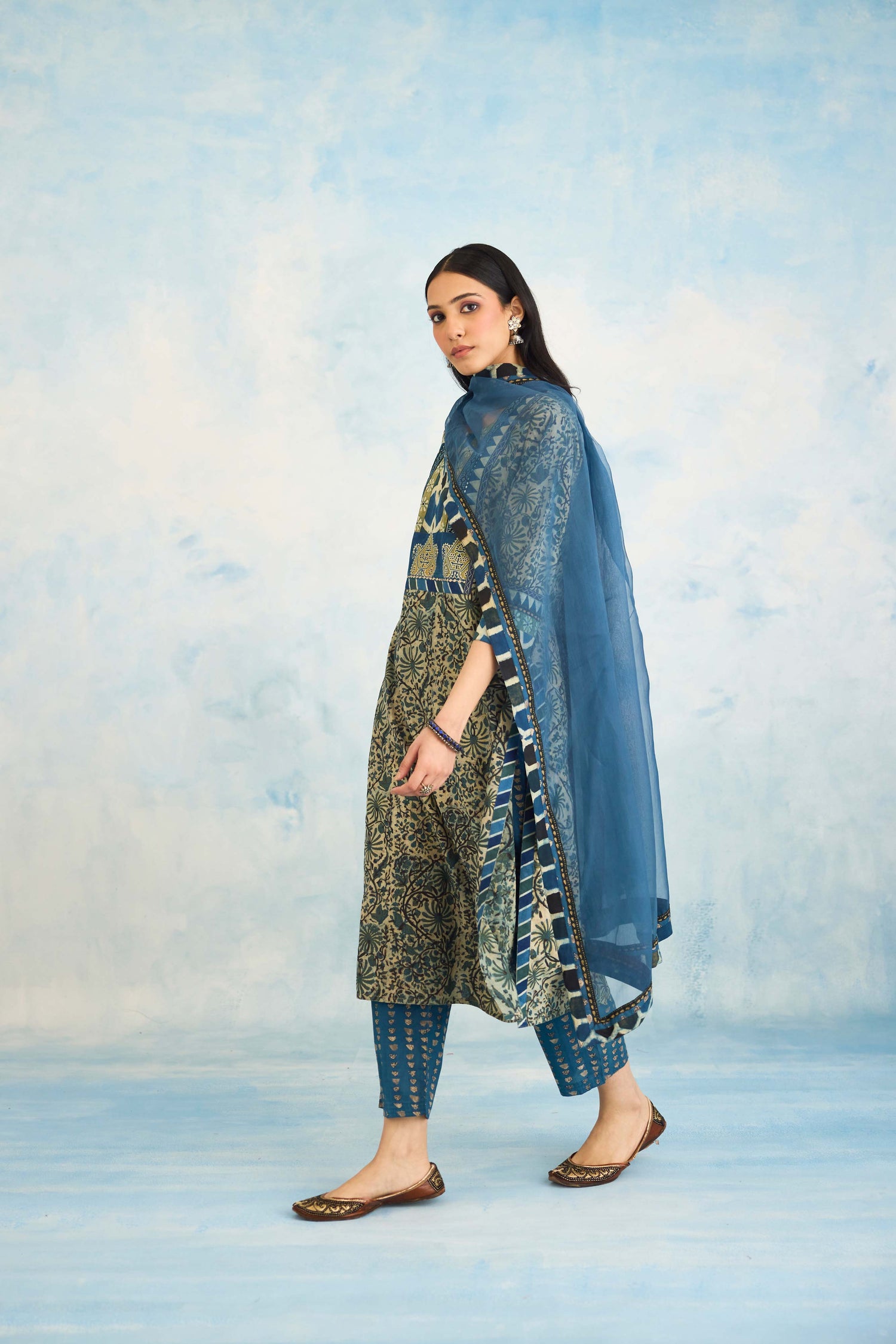 Rozana Kurta Blue (9925643272491)