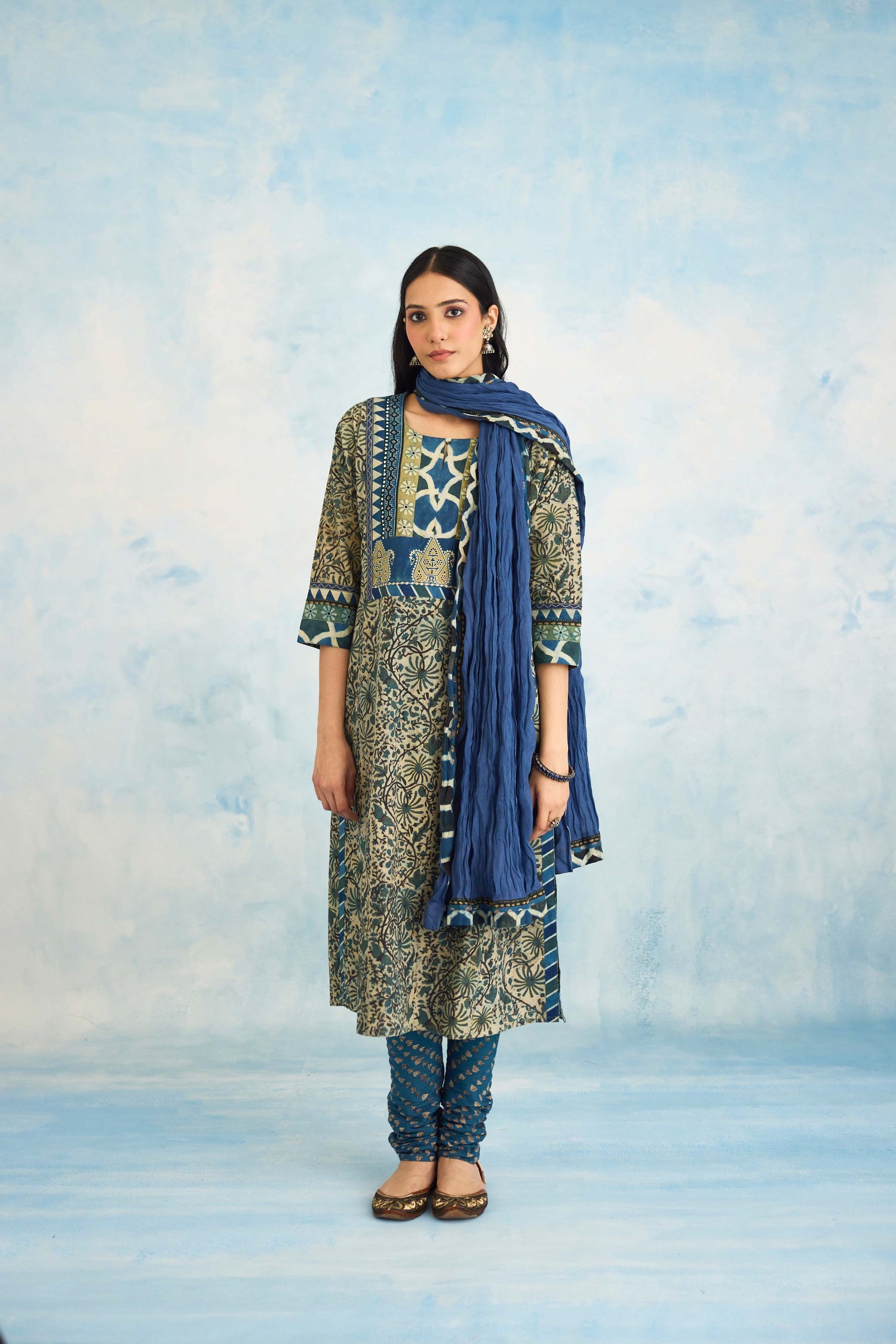 Rozana Dupatta Blue (9925679841579)