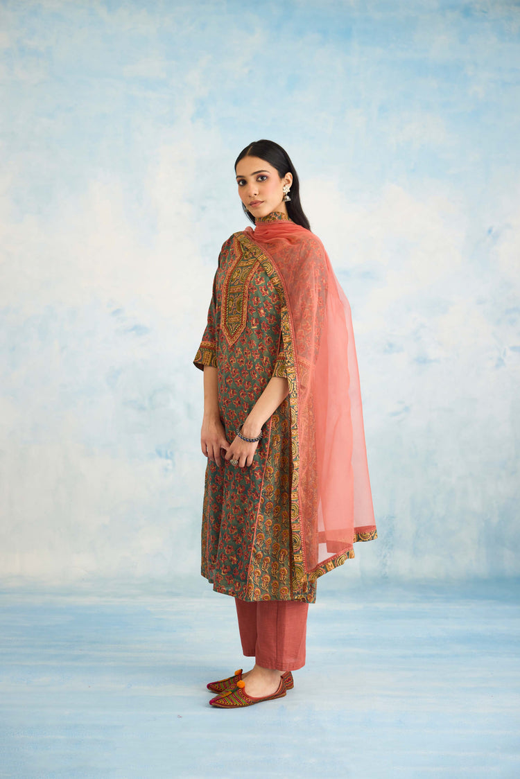 Medh Dupatta Peach (9926120538411)