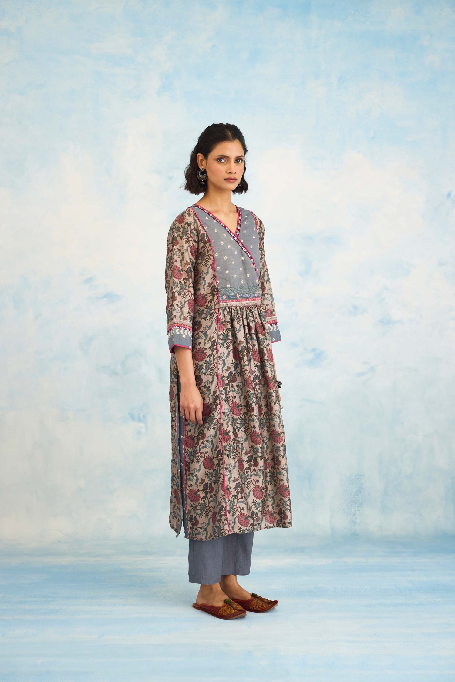 Banjara Kurta Grey Plum (9926289293611)