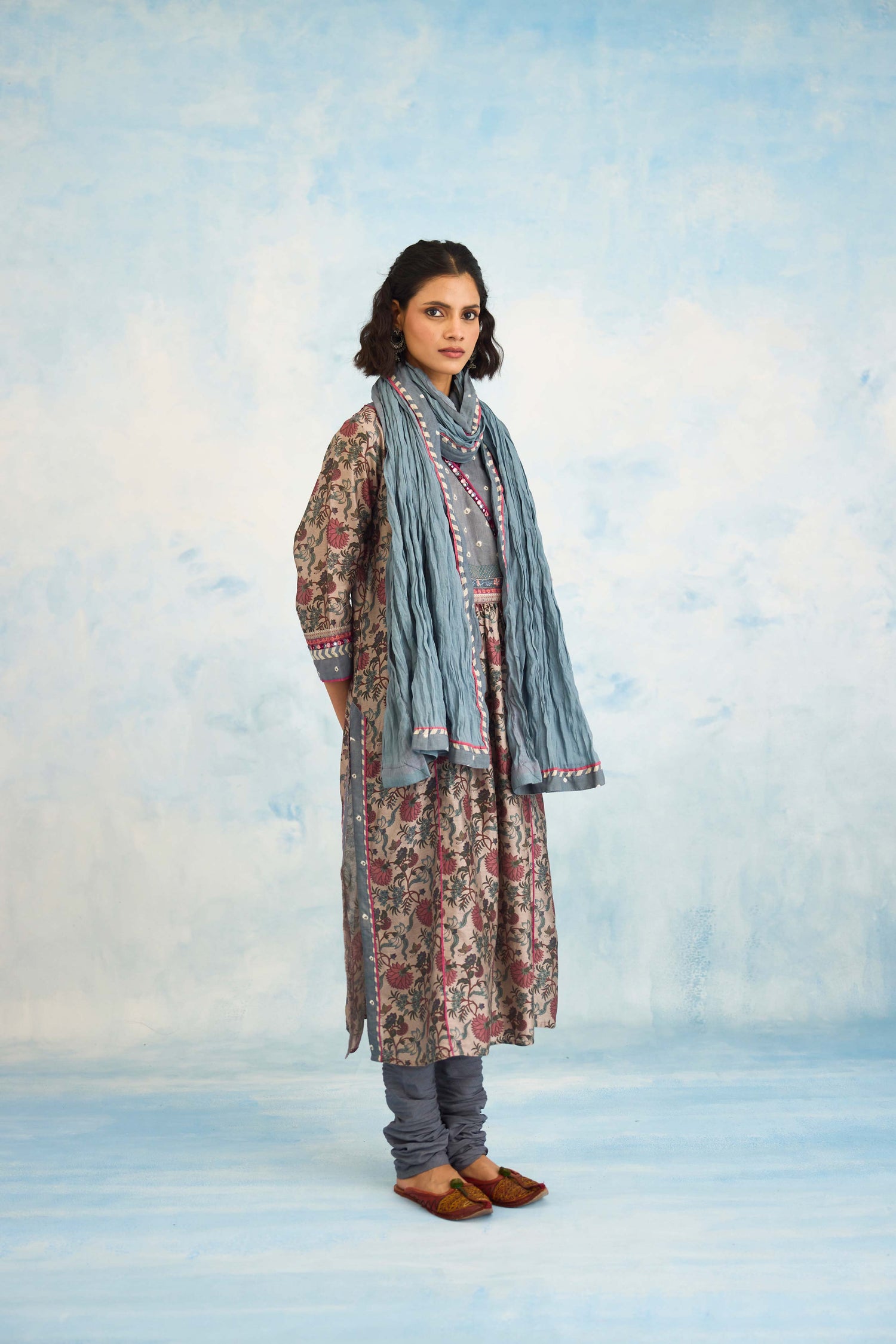 Banjara Kurta Grey Plum (9926289293611)