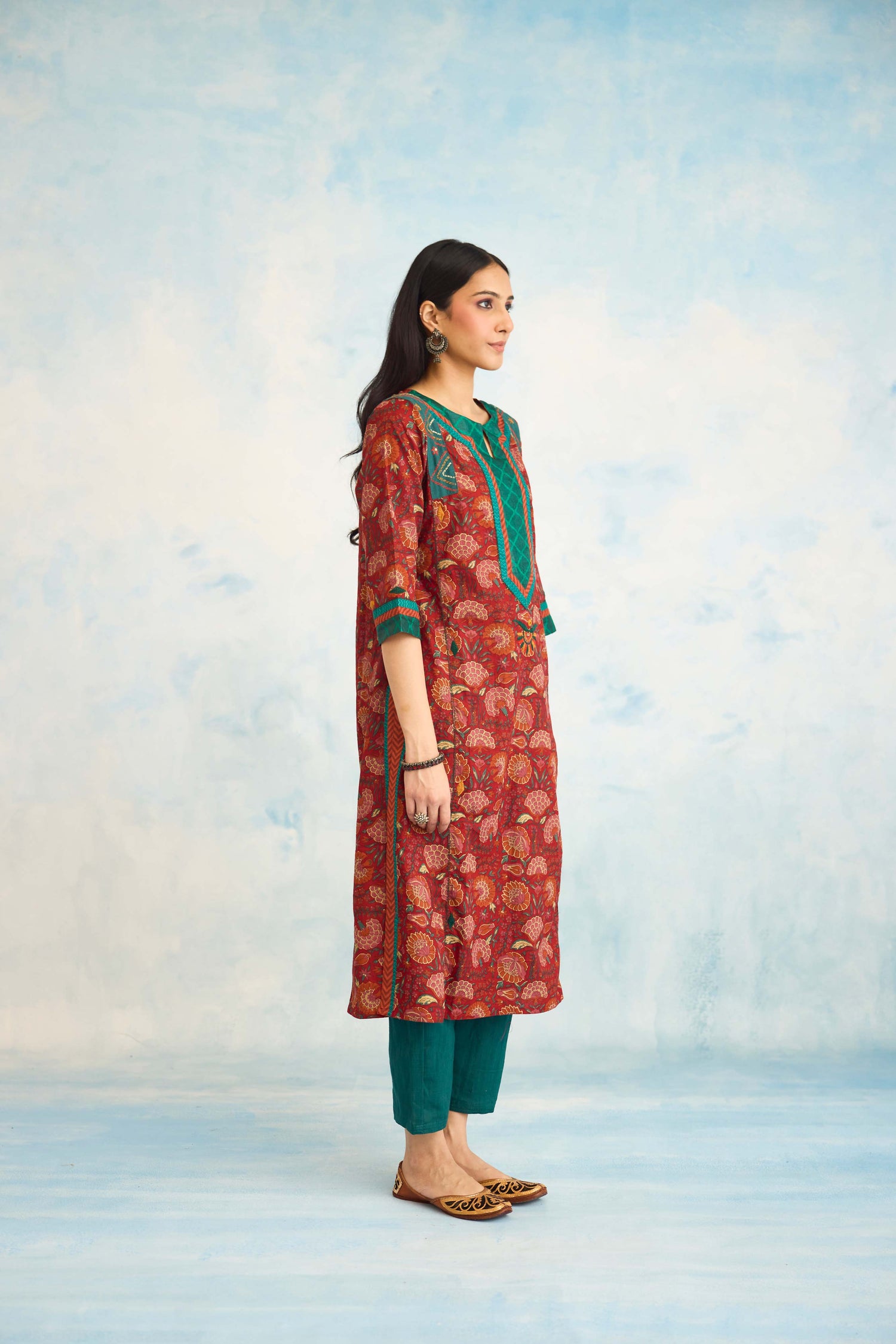 Adara Kurta Red (9924562583851)