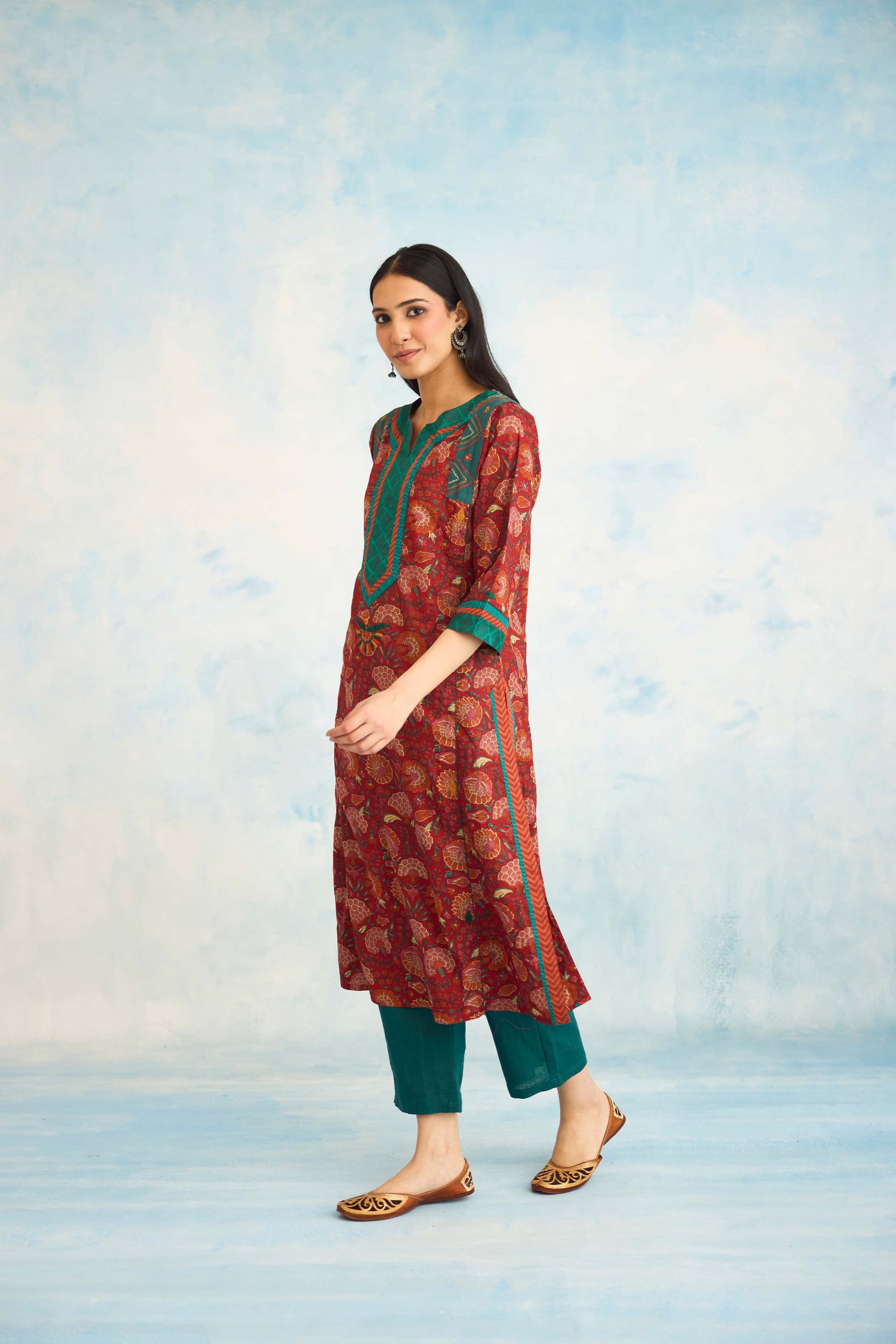 Adara Kurta Red (9924562583851)