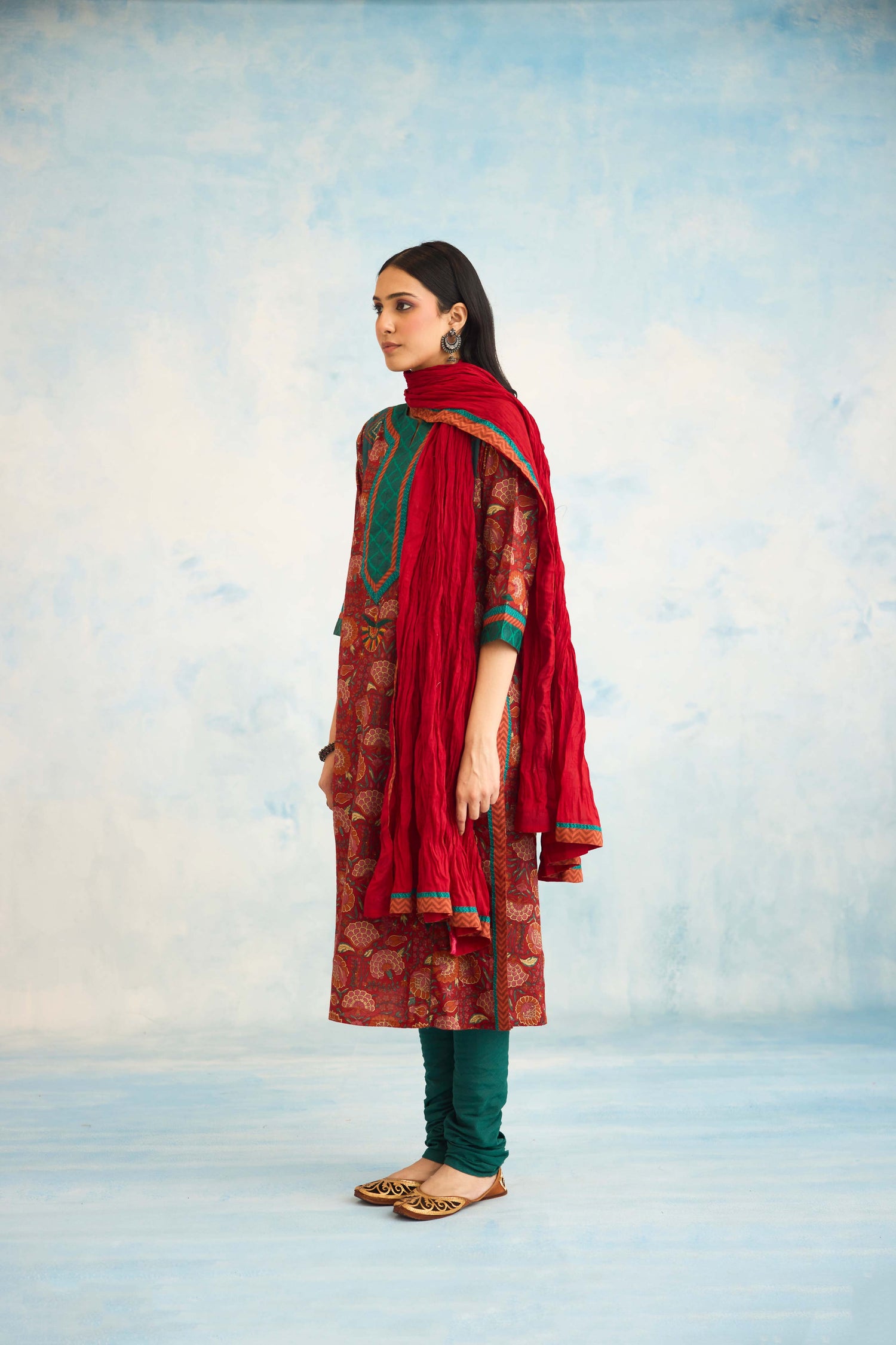 Rozana Dupatta Red (9924586701099)