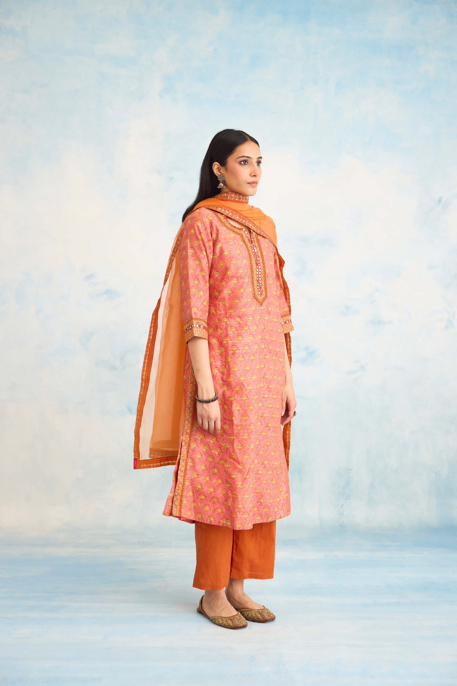 Medh Dupatta Rust (9925304877355)