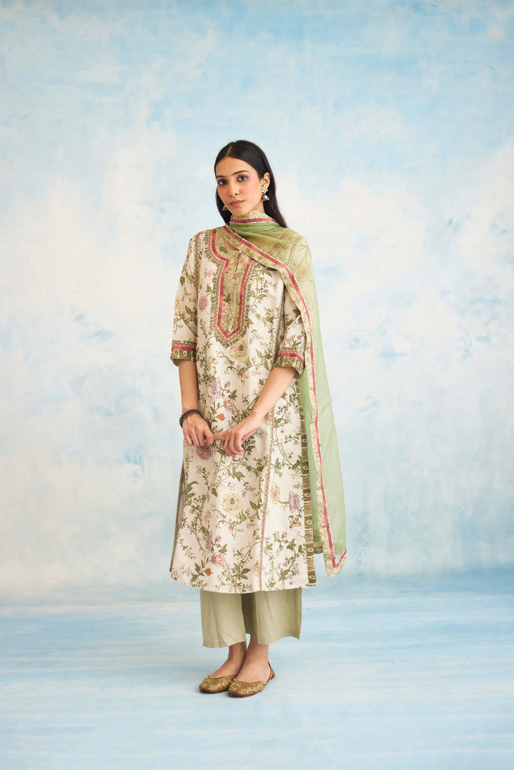 Medh Dupatta Pista Green (9926263079211)