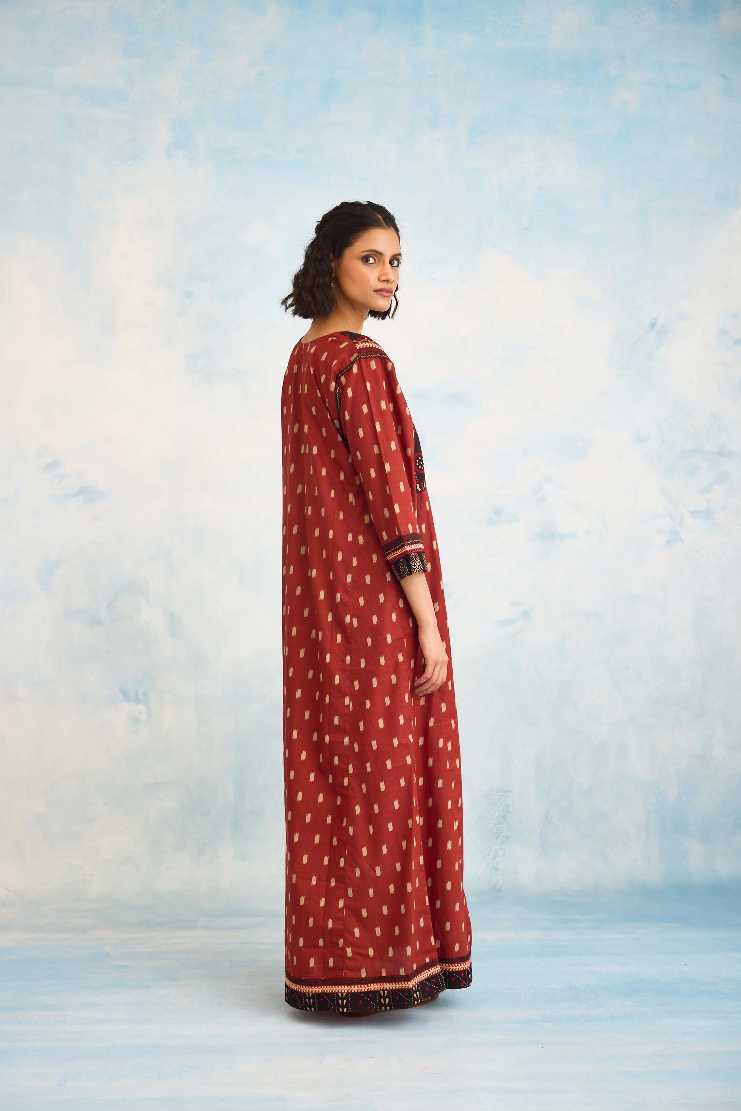 Rozana Caftan Maroon (9926592725291)