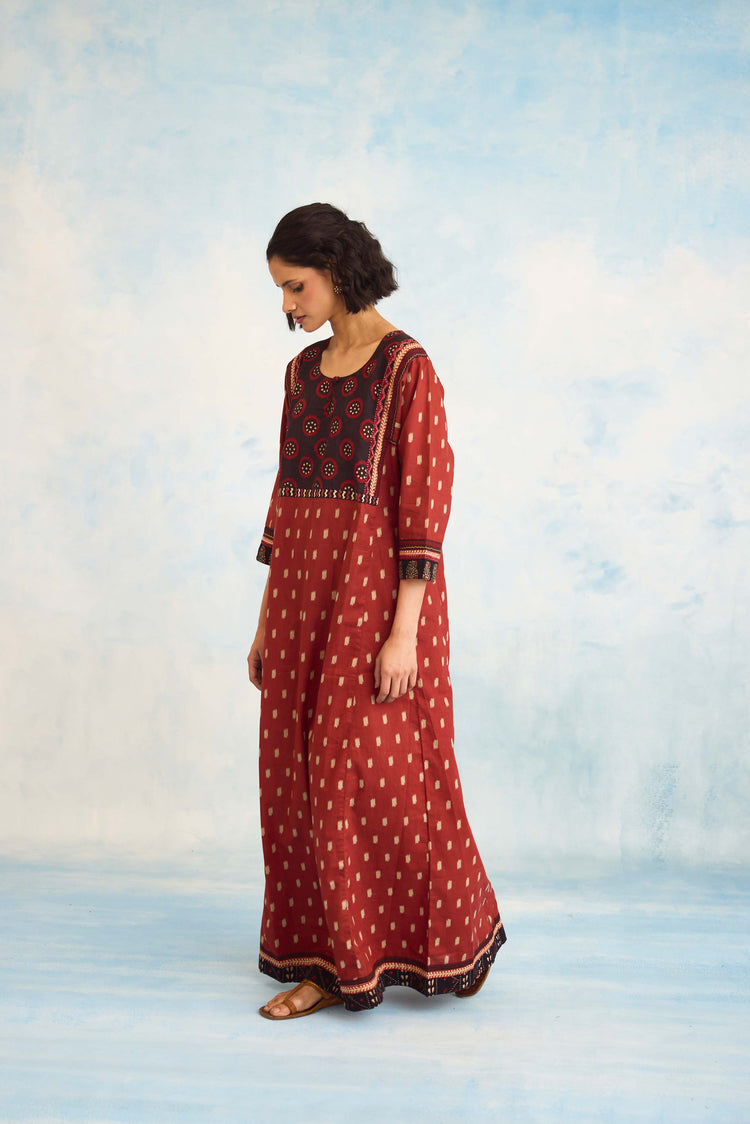 Rozana Caftan Maroon (9926592725291)