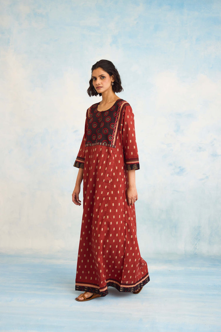 Rozana Caftan Maroon (9926592725291)