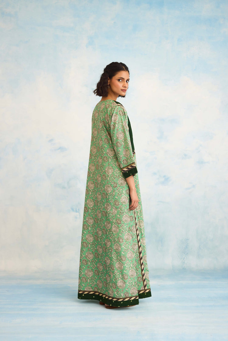 Indrani Caftan Sea Green (9926595117355)