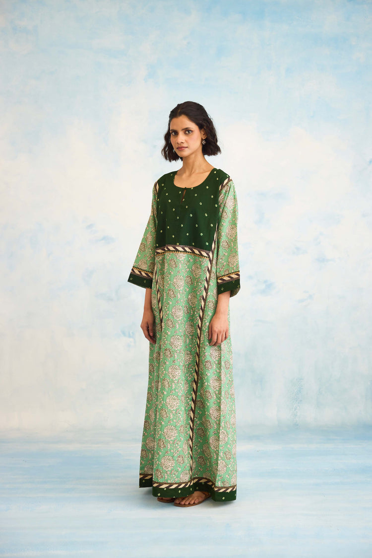 Indrani Caftan Sea Green (9926595117355)