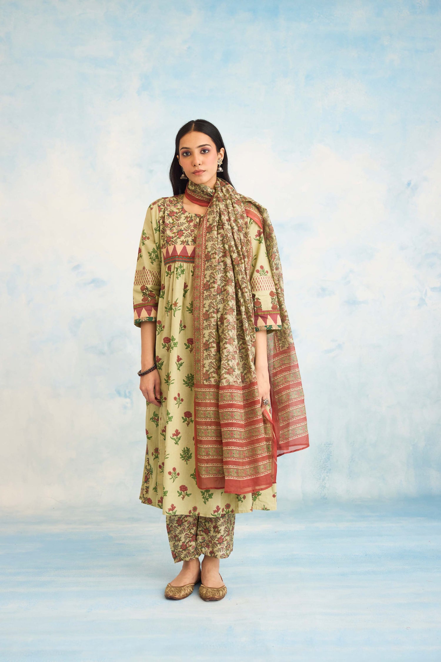 Banjara Kurta Pista Green (9926268682539)