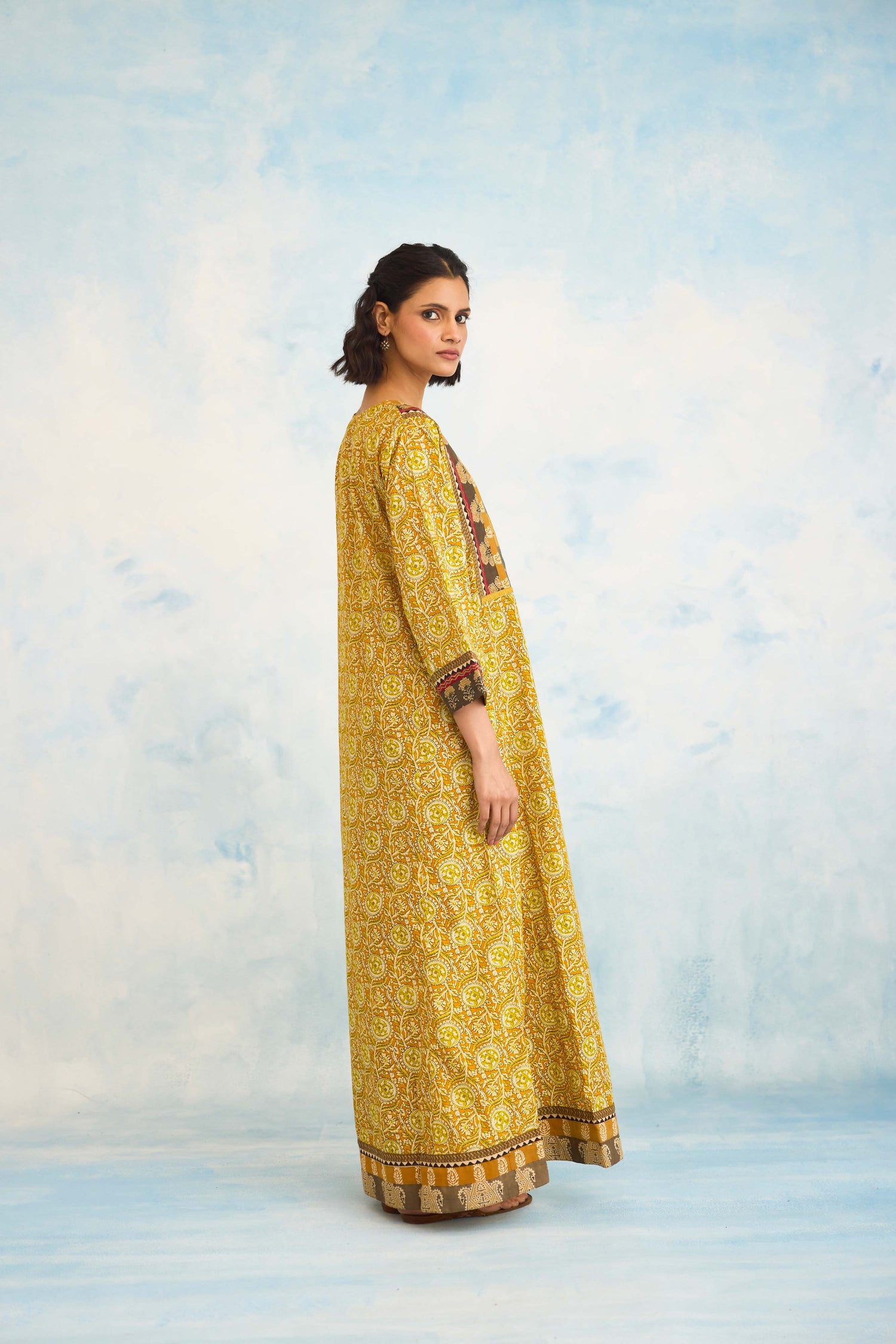 Rozana Caftan Mustard Yellow (9926600229163)