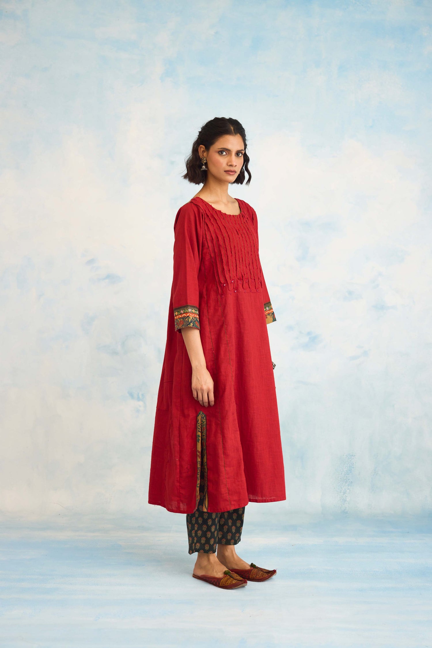 Zara Kurta Red (9925519442219)