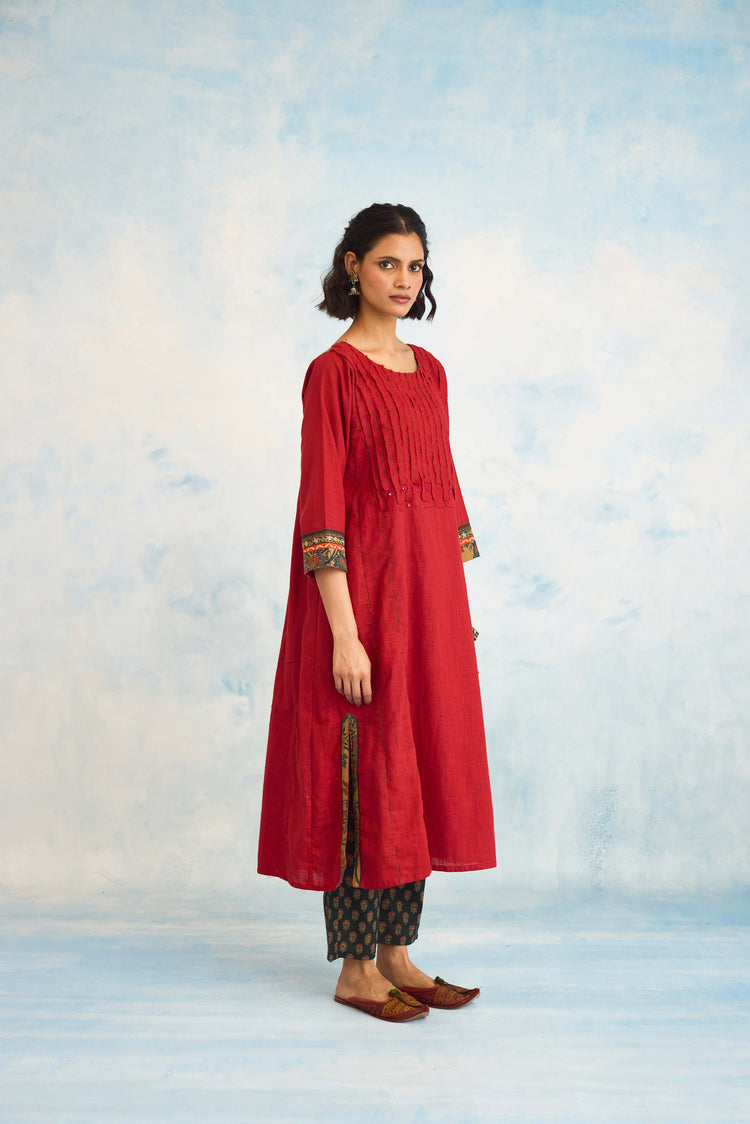 Zara Kurta Red (9925519442219)