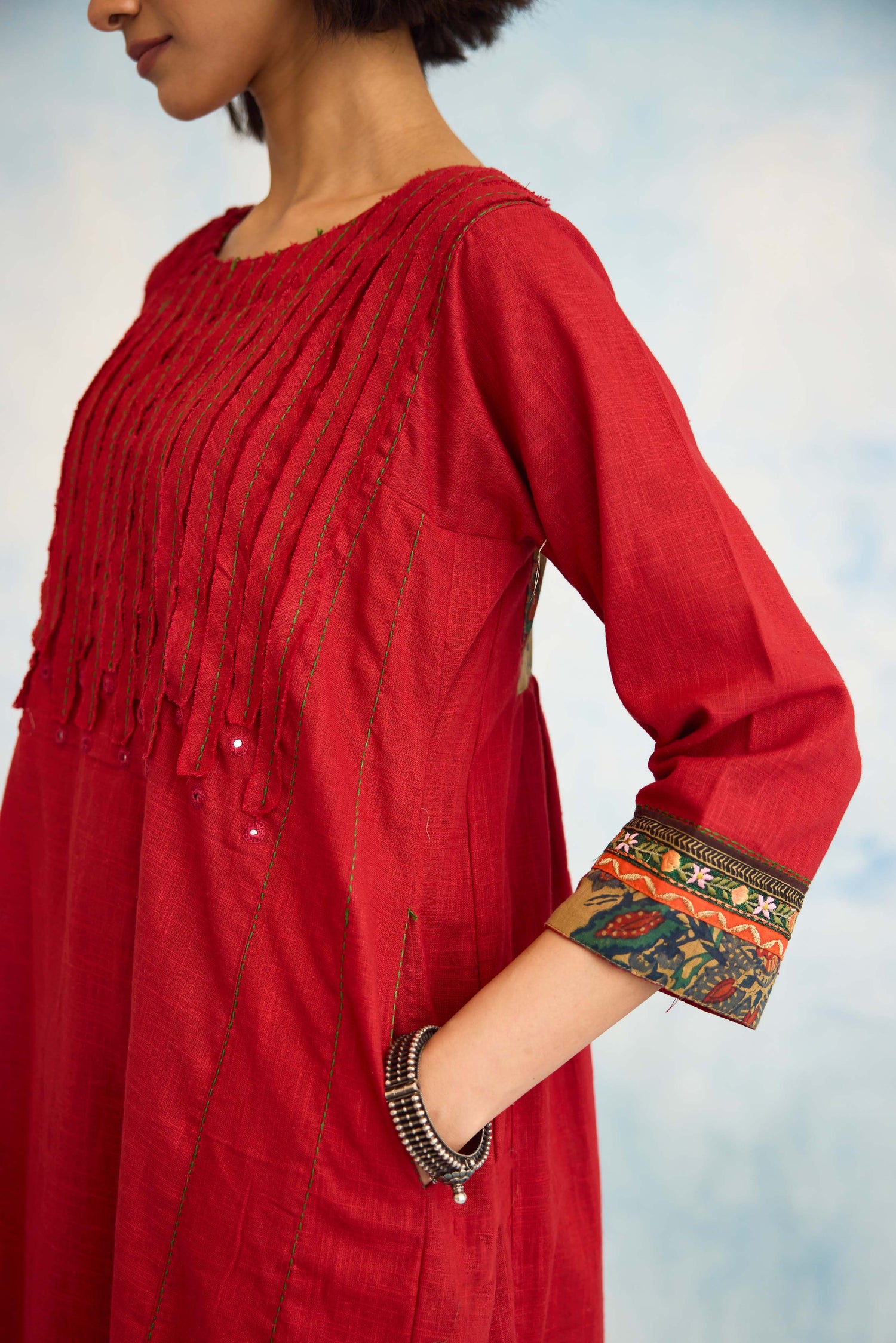 Zara Kurta Red (9925519442219)