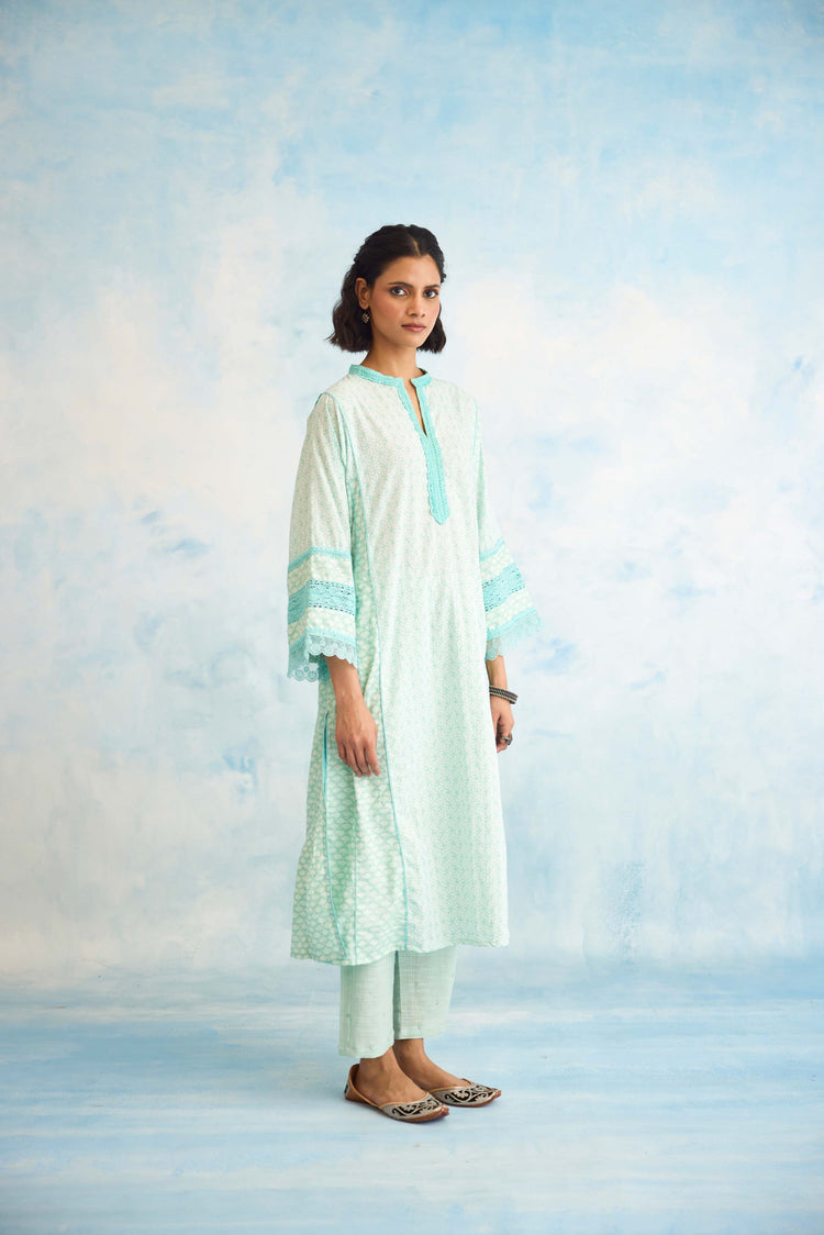 Ramya Kurta Light Turquoise (9926460277035)