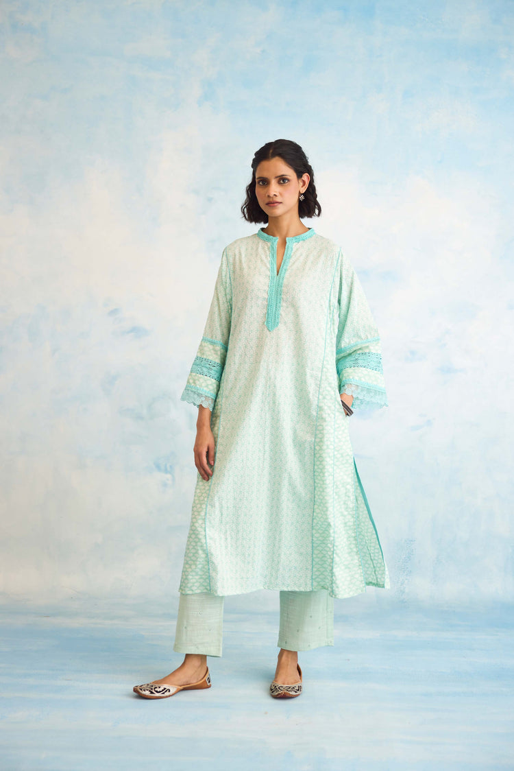 Ramya Kurta Light Turquoise (9926460277035)