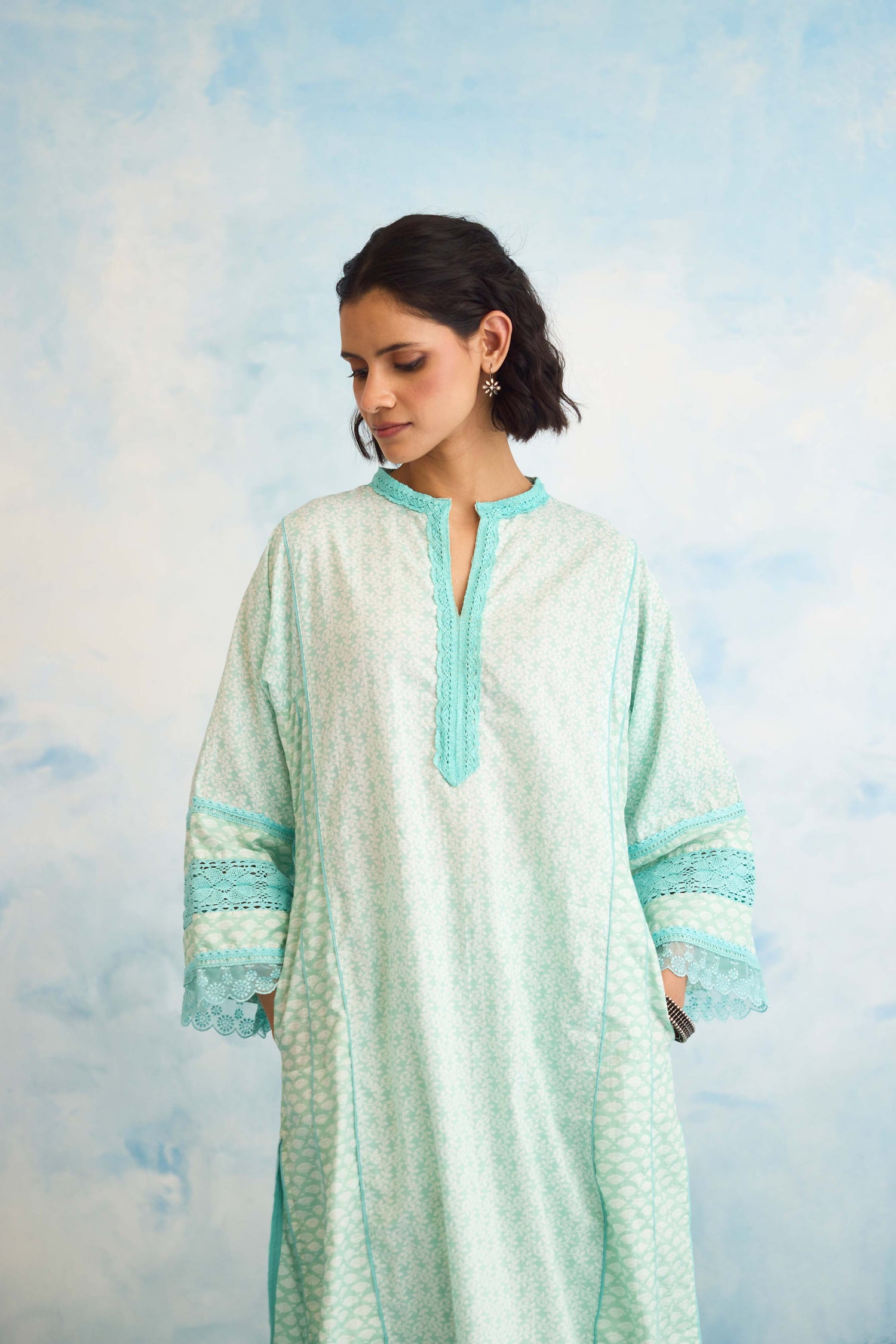 Ramya Kurta Light Turquoise (9926460277035)