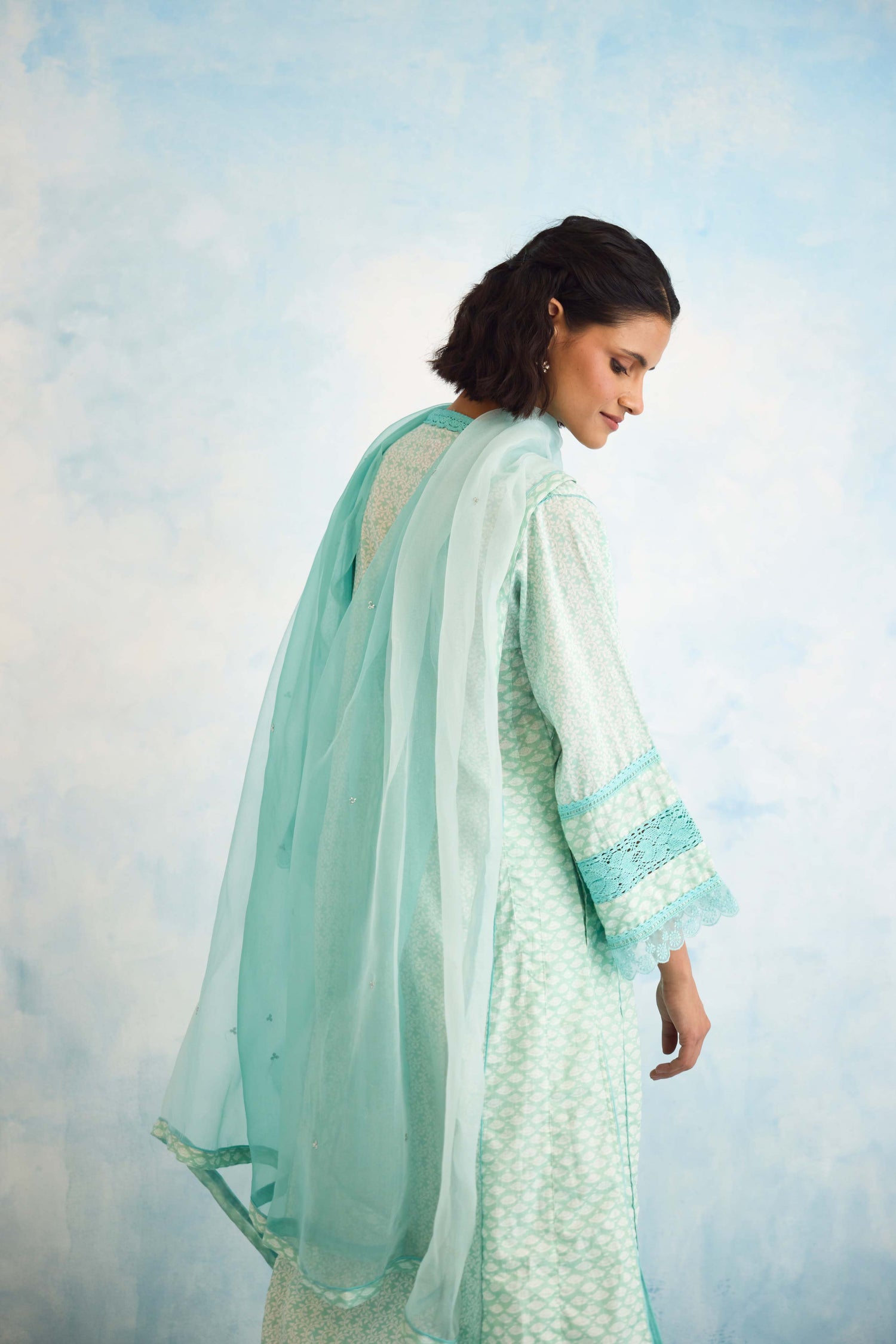 Ramya Dupatta Light Turquoise (9926462538027)