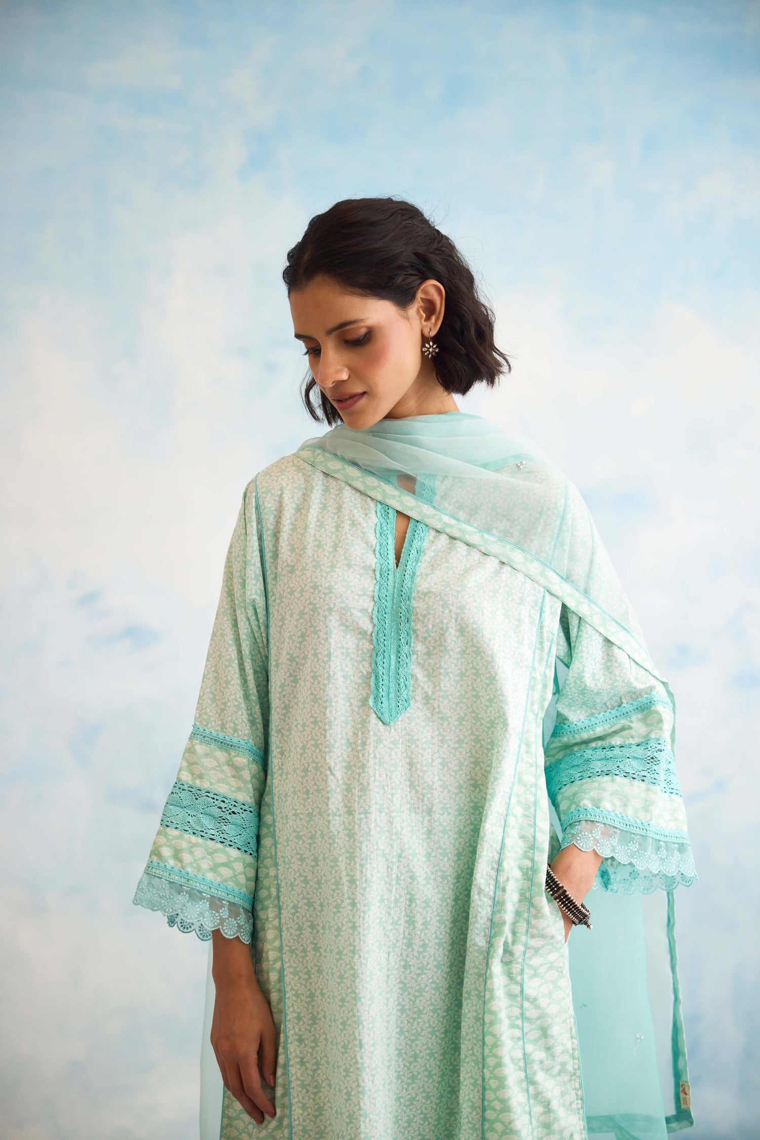 Ramya Dupatta Light Turquoise (9926462538027)