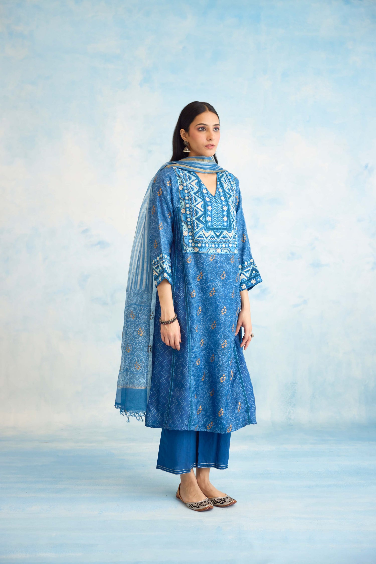 Tulsi  Dupatta Blue (9926209863979)