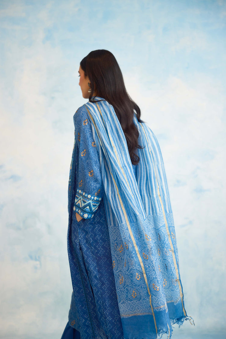 Tulsi  Dupatta Blue (9926209863979)